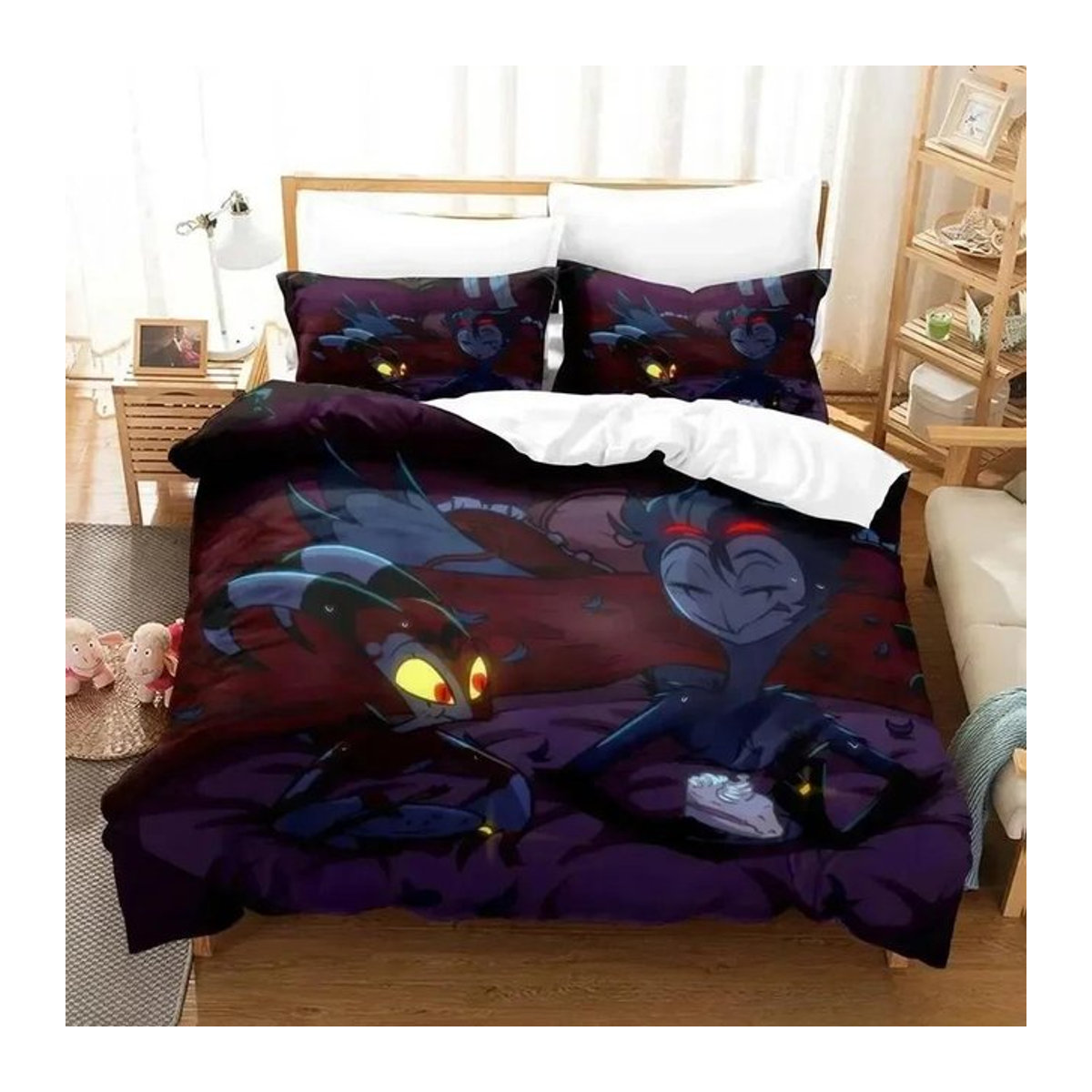 Loona Boss 3D Anime Bettwäsche Set Multicolor, 3-teilig, B/H: 150 x 200 cm - Bild 1