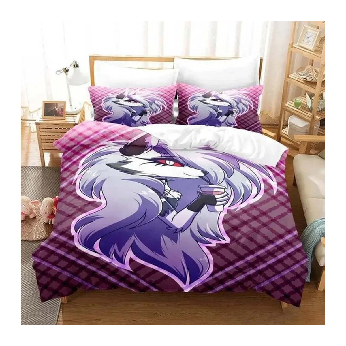 Loona Boss 3D Anime Bettwäsche Set Multicolor, 3-teilig, B/H: 180 x 210 cm - Bild 1
