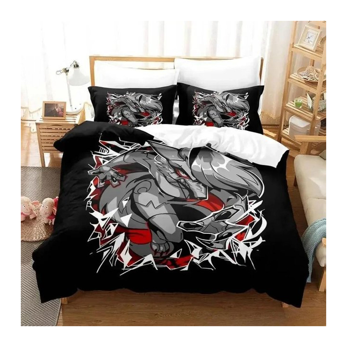 Loona Boss 3D Anime Bettwäsche Set Multicolor, Bettbezug mit Bezug für Erwachsene und Kinder, B/H: 245 x 210 cm - Bild 1