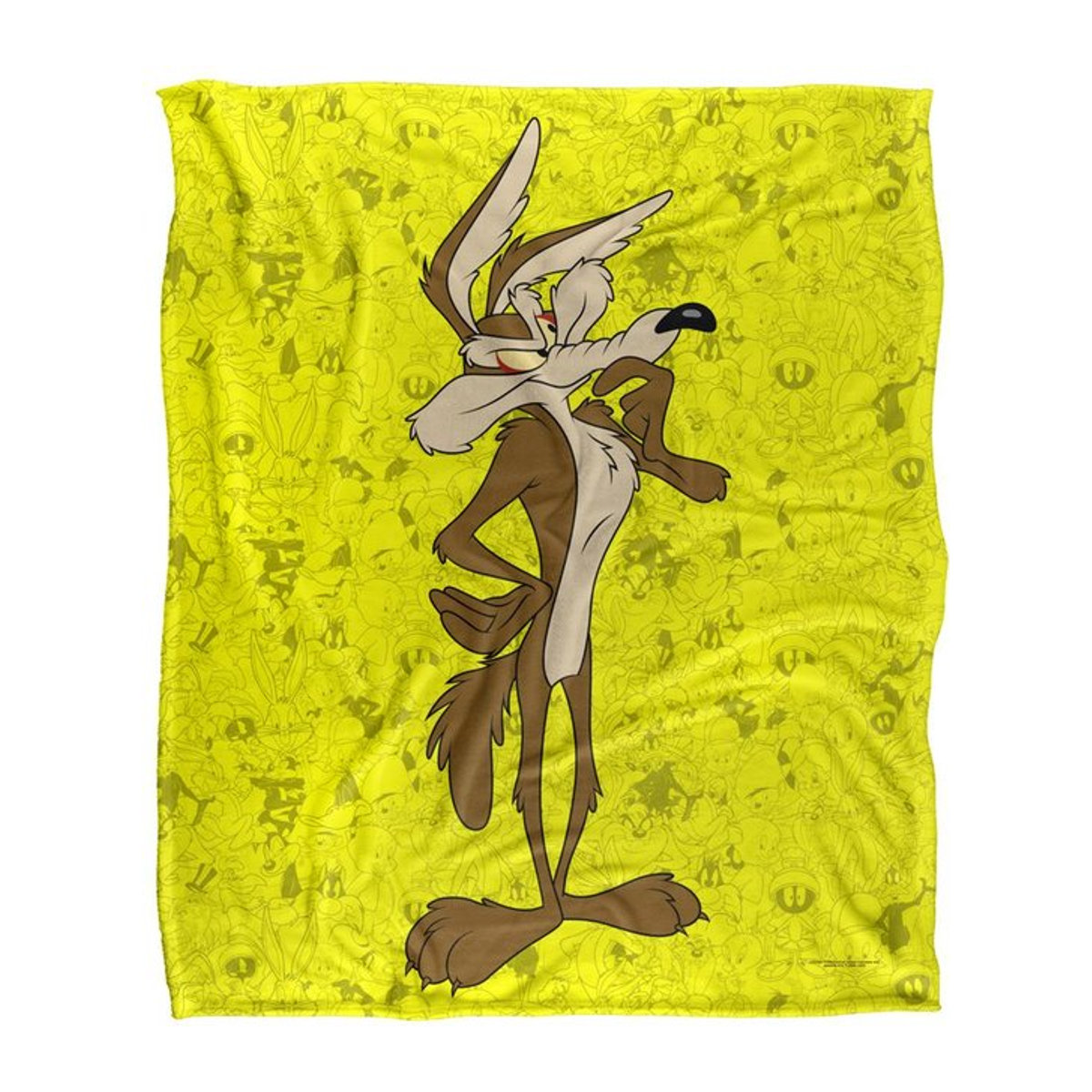Looney Tunes Charakter-Collage Wile E. Coyote Decke in Schwarz One Size - Bild 1