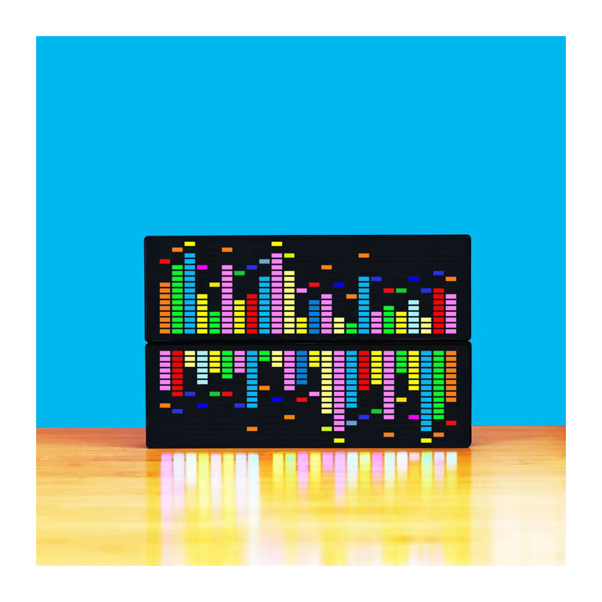 LOTHYE LED Musik Spektrum Display RGB Atmosphäre Lampe mit Sprachsteuerung und digitaler Uhr in Schwarz und Mehrfarbig - Bild 3