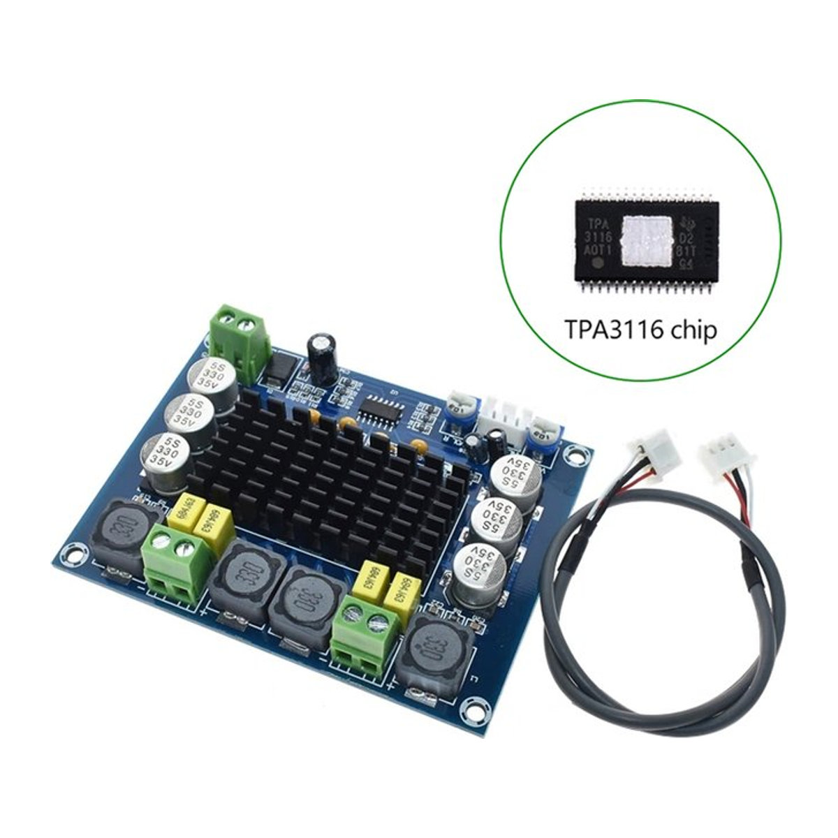 LOTHYE TPA3116D2 Digitaler Audio Verstärker Dual Channel High Power Modul 120W x 2 Schwarz - Bild 1