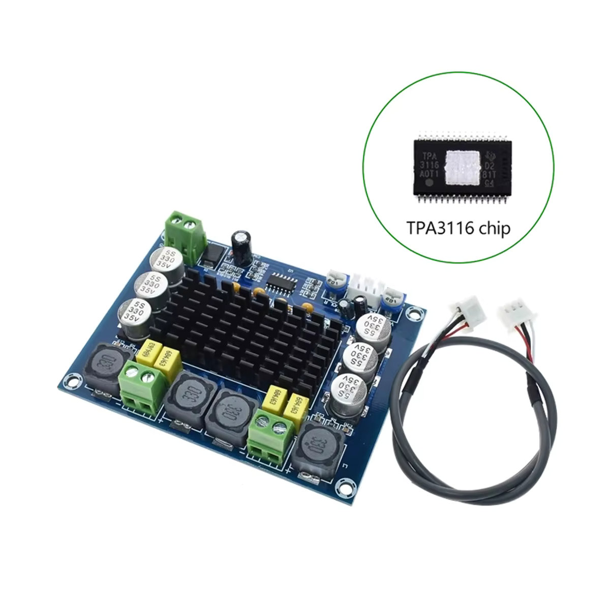 LOTHYE TPA3116D2 Digitaler Audio Verstärker Dual Channel High Power Modul 120W x 2 Schwarz - Bild 7