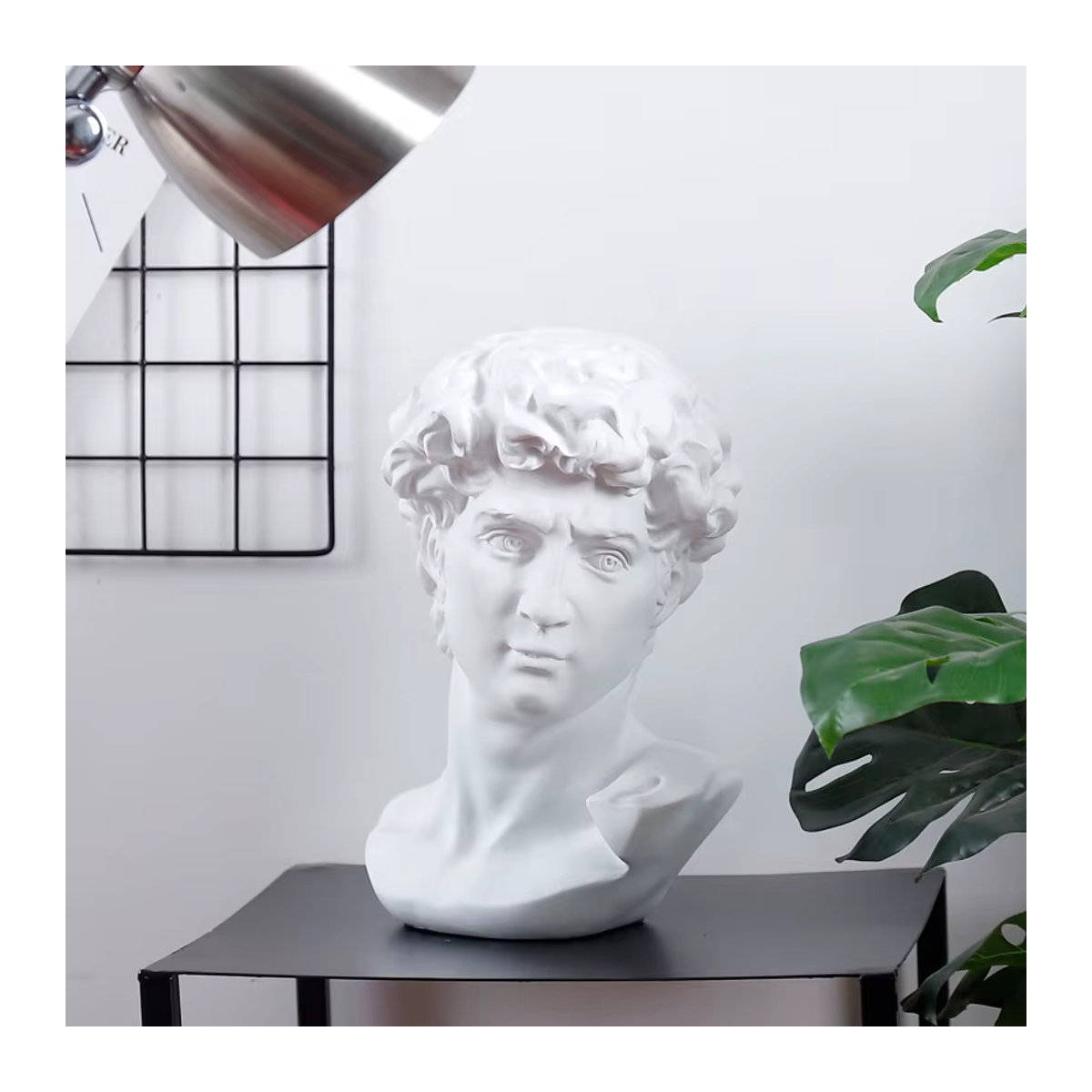 LOULONG David Skulptur Retro Kunstfigur aus Kunstharz in Weiß für deine Raumdekoration - Bild 2