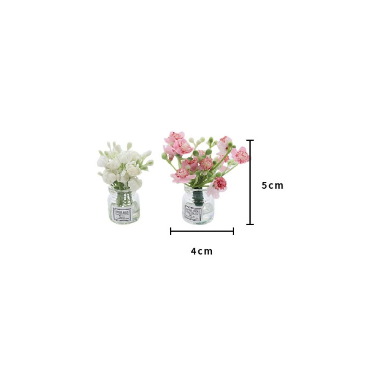 Love Home Garden Jasminvase als Mini Mikrolandschaft aus Glas und Kunstharz in Violett - Bild 1