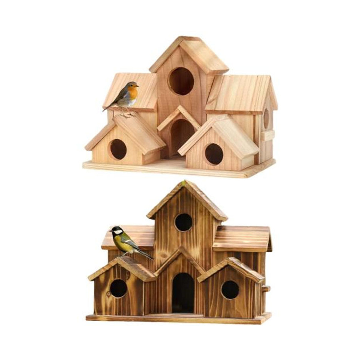 Love Pet House Vogelhaus aus Holz für draußen in Schwarz und Braun - Bild 5