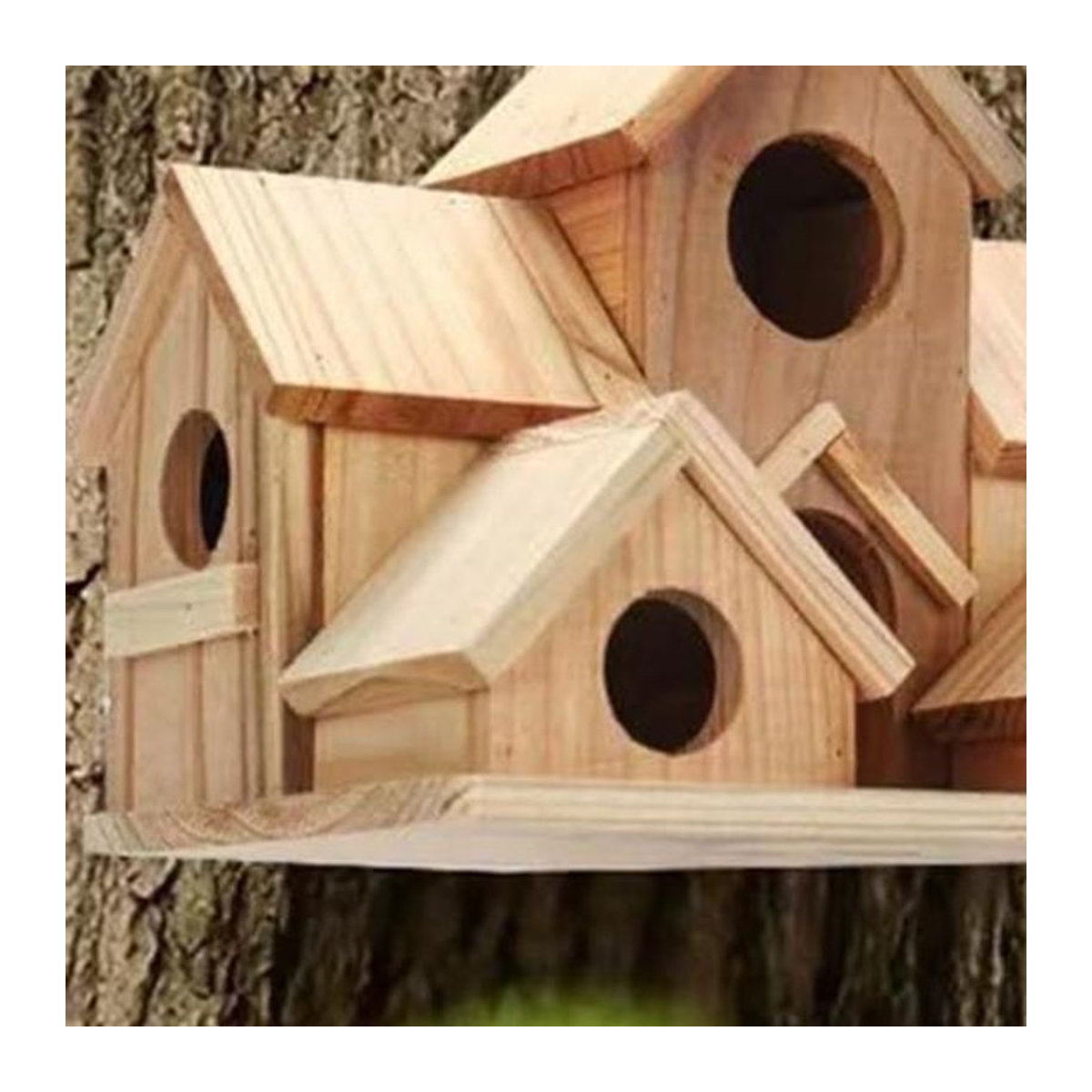 Love Pet House Vogelhaus aus Holz für draußen in Schwarz und Braun - Bild 6