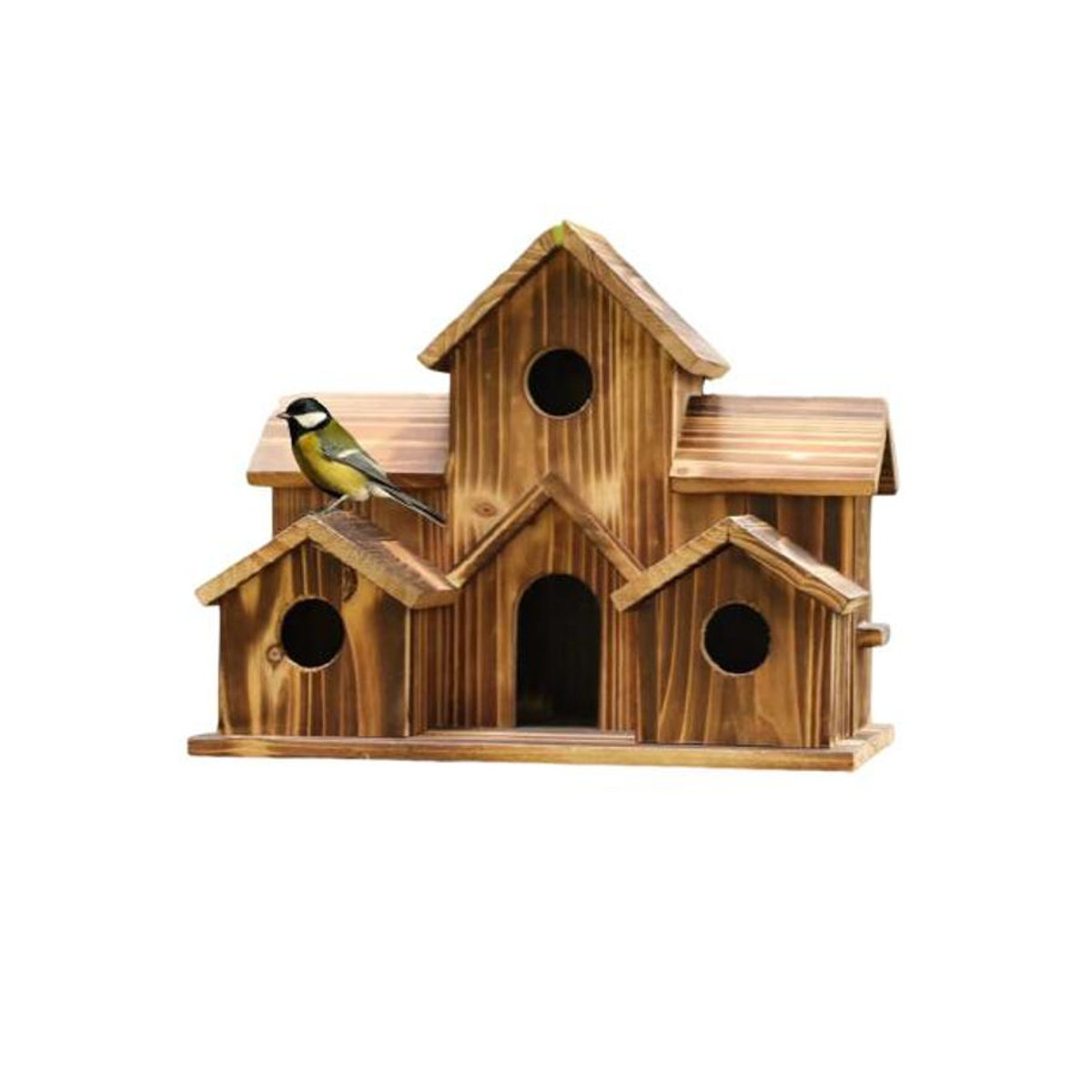 Love Pet House Vogelhaus aus Holz für draußen in Schwarz und Braun - Bild 7