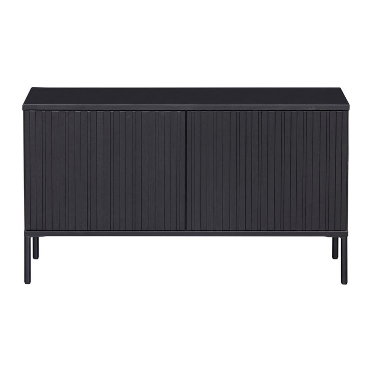 Lowboard WOOOD GRAVURE in Schwarz aus Kiefer mit minimalistischem Design - Bild 1