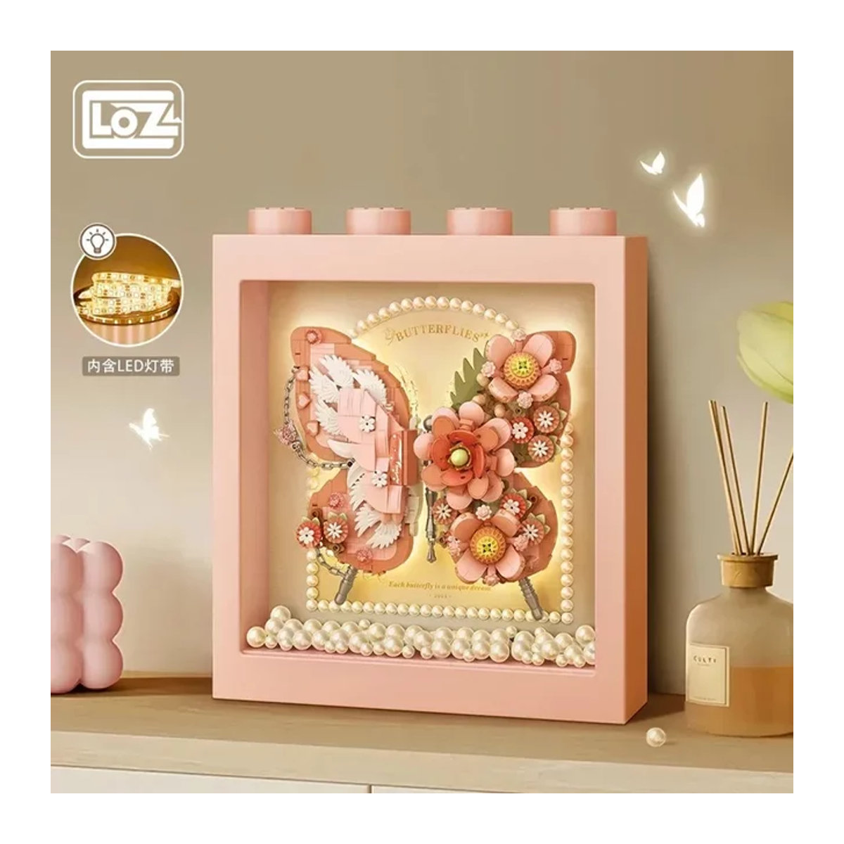 LOZ Baustein Bilderrahmen Schmetterling Spielzeug in Multicolor - Bild 1