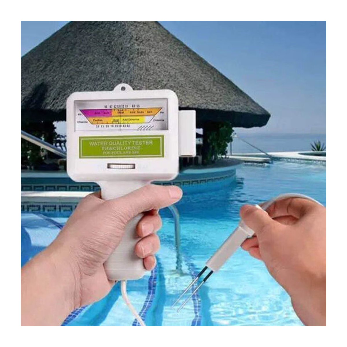LPPCOLTD 2-in-1 pH- und Chlormessgerät zur Wasserqualitätsprüfung für Pool und Aquarium in Schwarz/Weiß - Bild 6