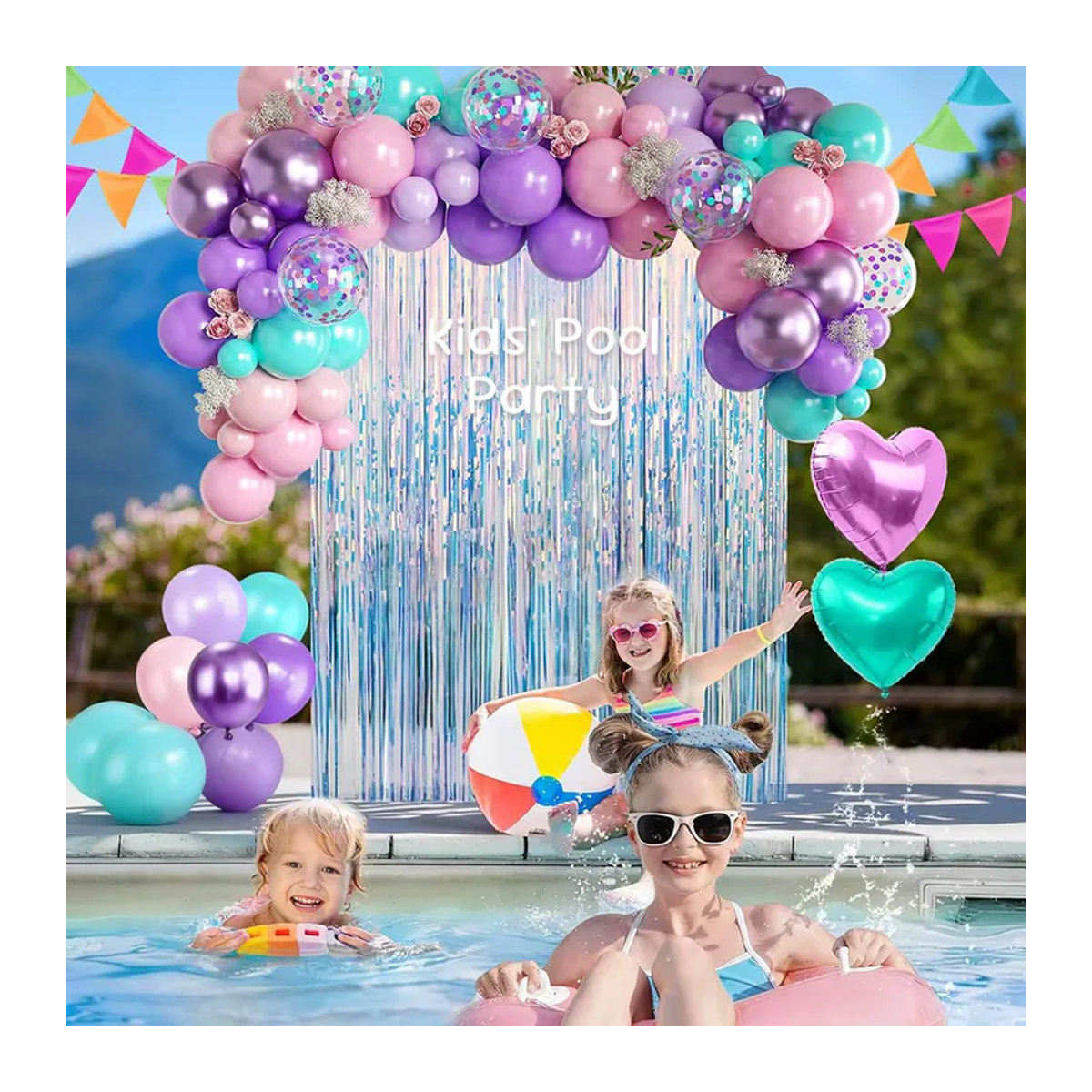 LQVYI 148-teiliges Meerjungfrauen-Ballonbogen-Set in Mehrfarbig für Kindergeburtstage und Meeres-Themenpartys - Bild 3
