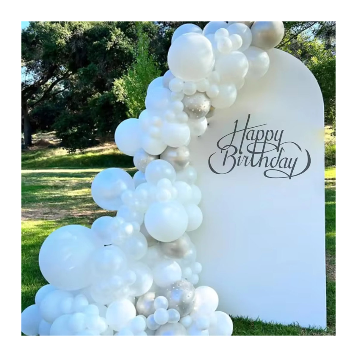 LQVYI 97-teiliges weißes Latex-Ballon-Set für unregelmäßige Ballon-Girlanden zur Dekoration von Hochzeit, Verlobung, Geburtstag oder Junggesellinnenabschied - Bild 2