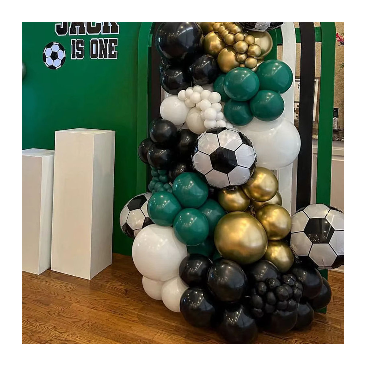 LQVYI Fußball Ballon Bogen Girlande Set mit 113 Teilen für Kinder Geburtstagsdekoration in Mehrfarbig - Bild 2
