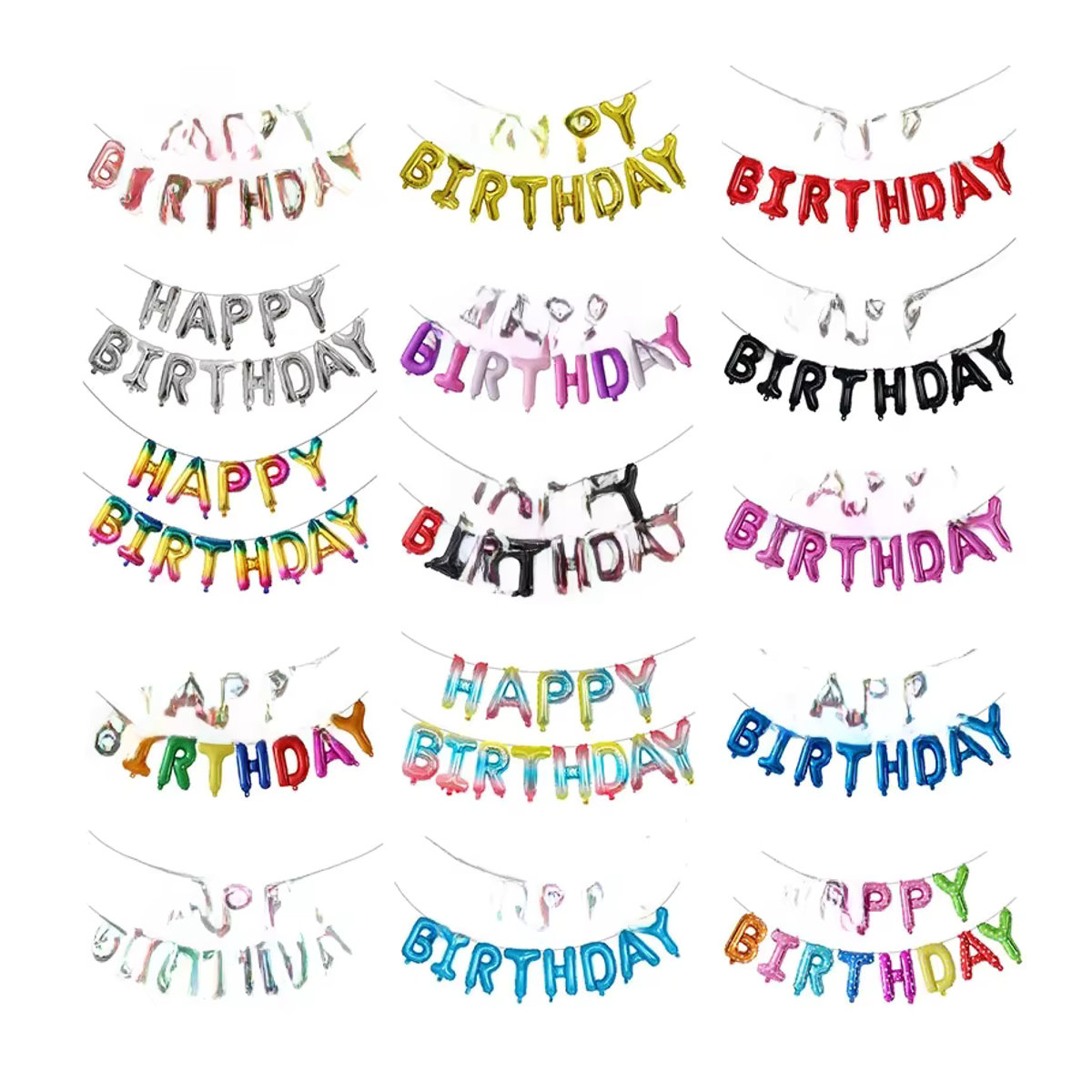LQVYI Happy Birthday Party Dekoration Set aus 13 Buchstaben Folienballons in Roségold, 16 Zoll - Bild 2