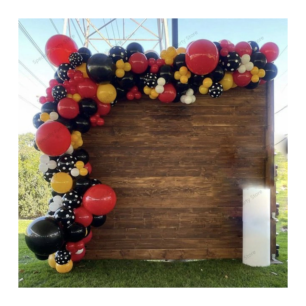 LQVYI Latex-Ballons Girlande Set in Rot, Schwarz und Gelb für Geburtstag und Baby-Shower Dekoration - Bild 1