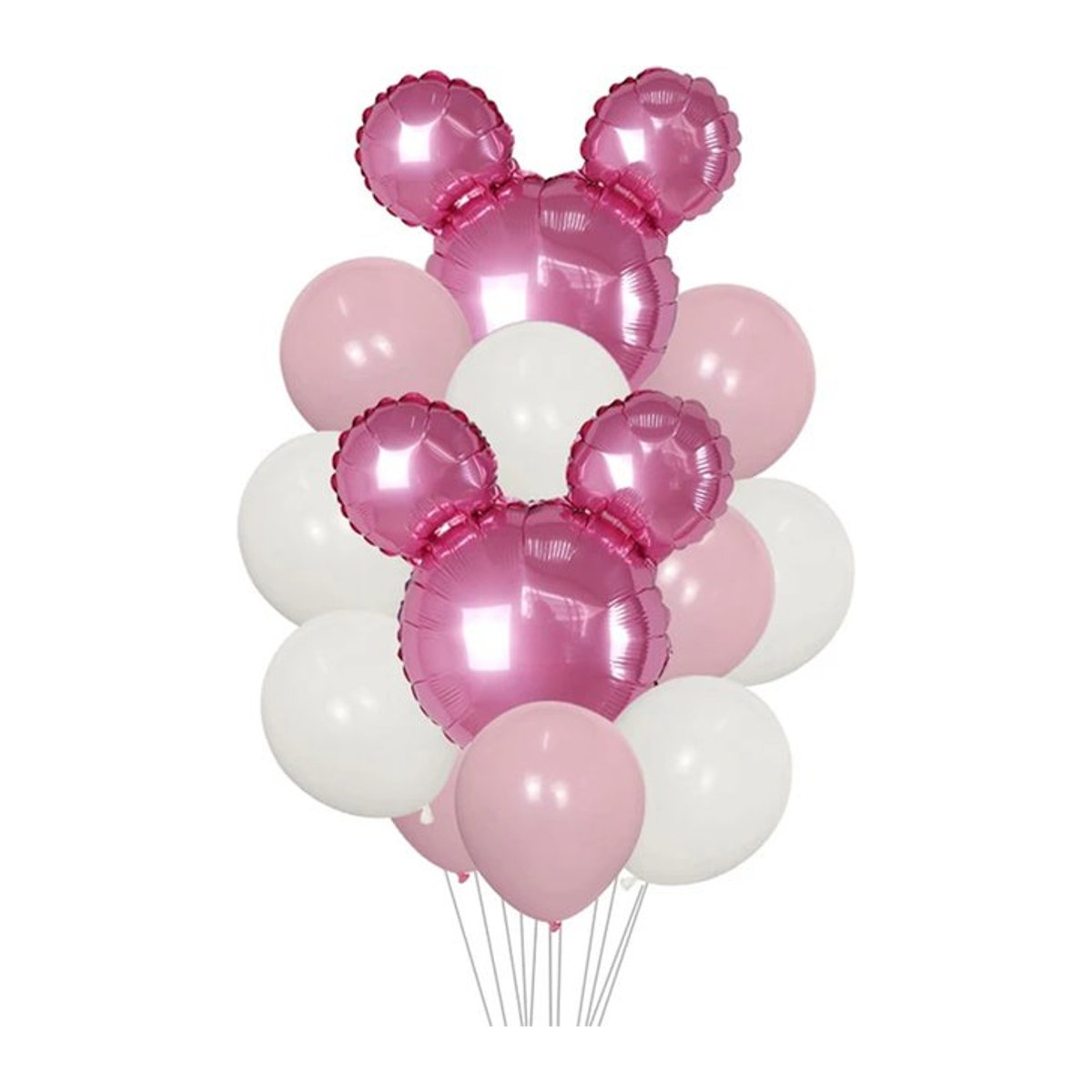 LQVYI Luftballon-Set aus Latex und Folie in Rosa und Blau für Babyparty und Kindergeburtstag - Bild 1
