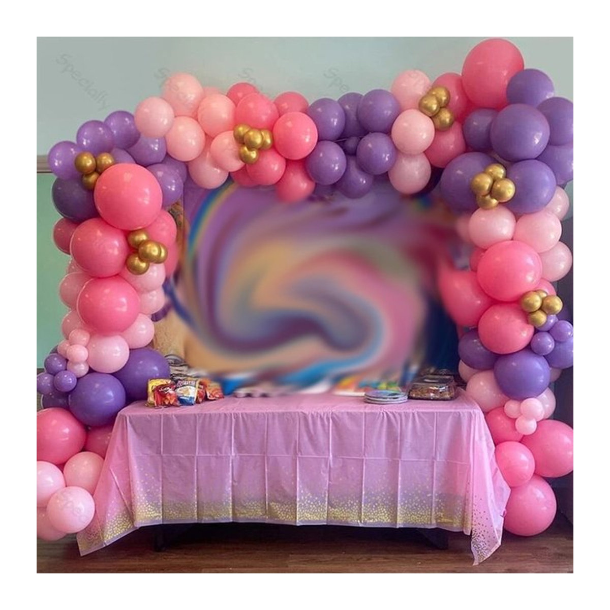 LQVYI Prinzessinnen Ballongirlande Set in Mehrfarbig für Mädchen Geburtstag und Baby Shower Dekoration - Bild 1
