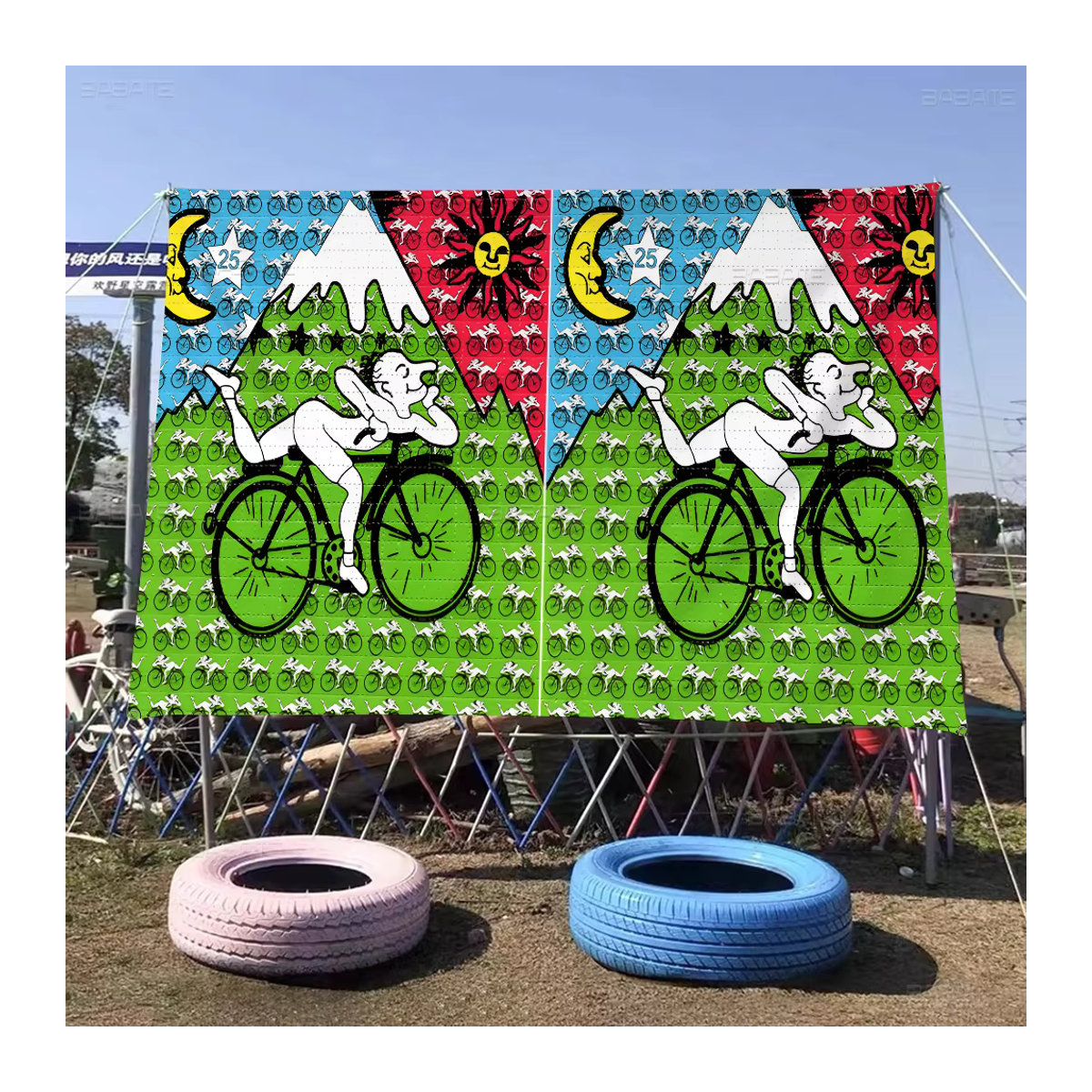 LSD 1943 Albert Hofmann Banner Multicolor für Outdoor und Camping Dekorationen - Bild 3