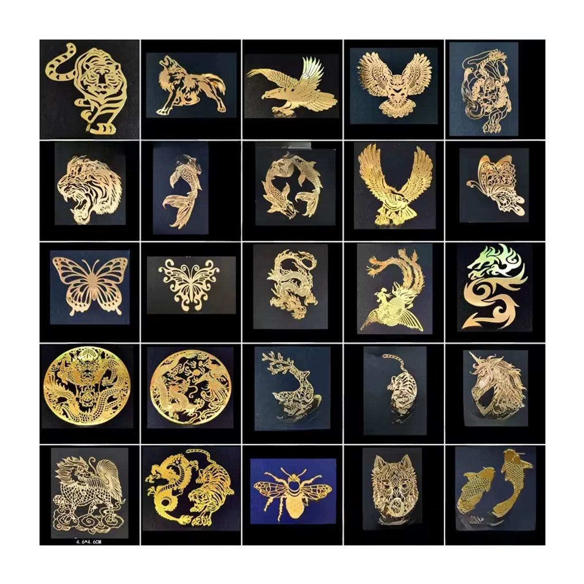 LUCKY Animal Metall-Handyaufkleber Guanyu Guangong in Gold - Bild 2