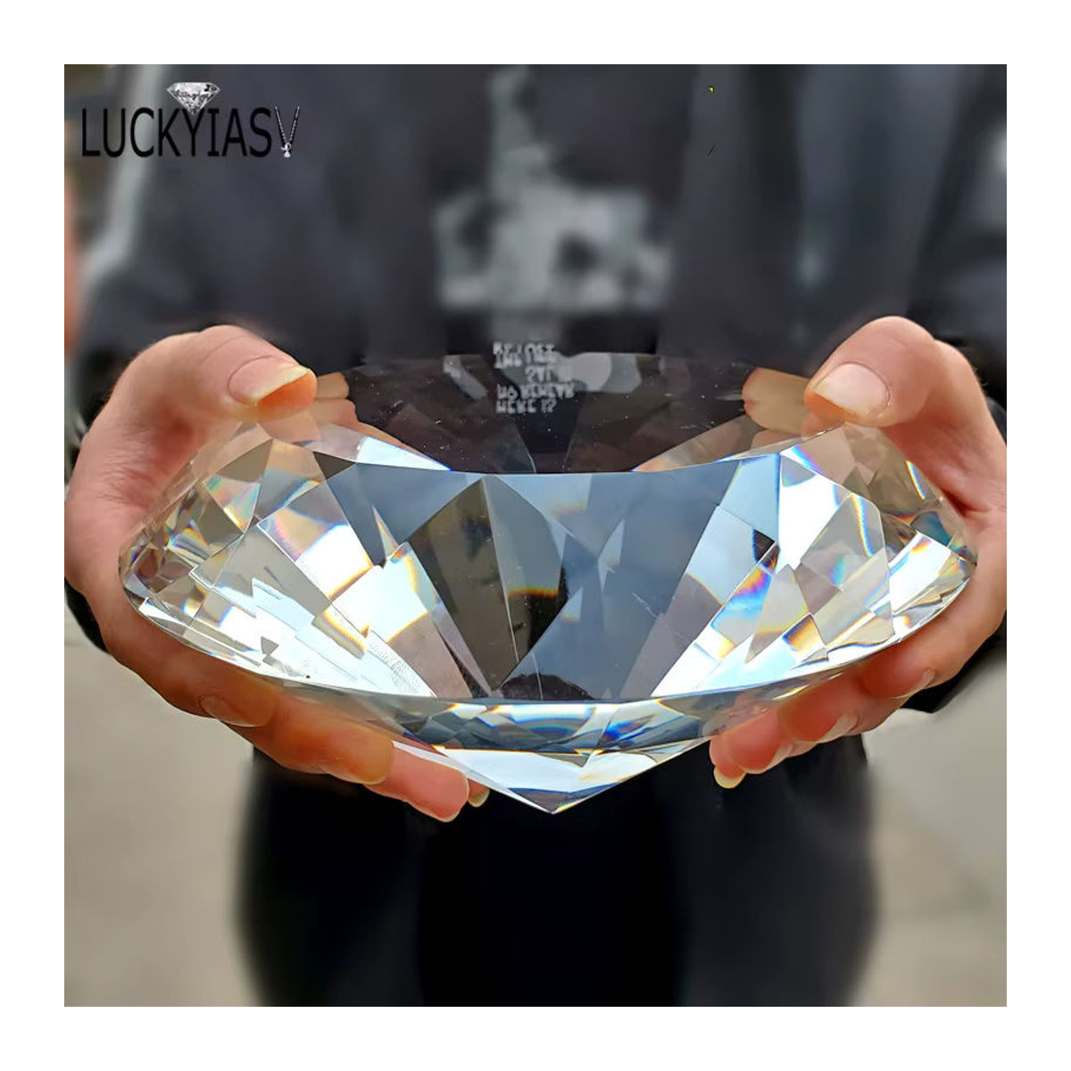 Luckyiasv Kristall Glas Diamant Dekoration Transparent für Romantische Anlässe und Heimdekoration - Bild 3