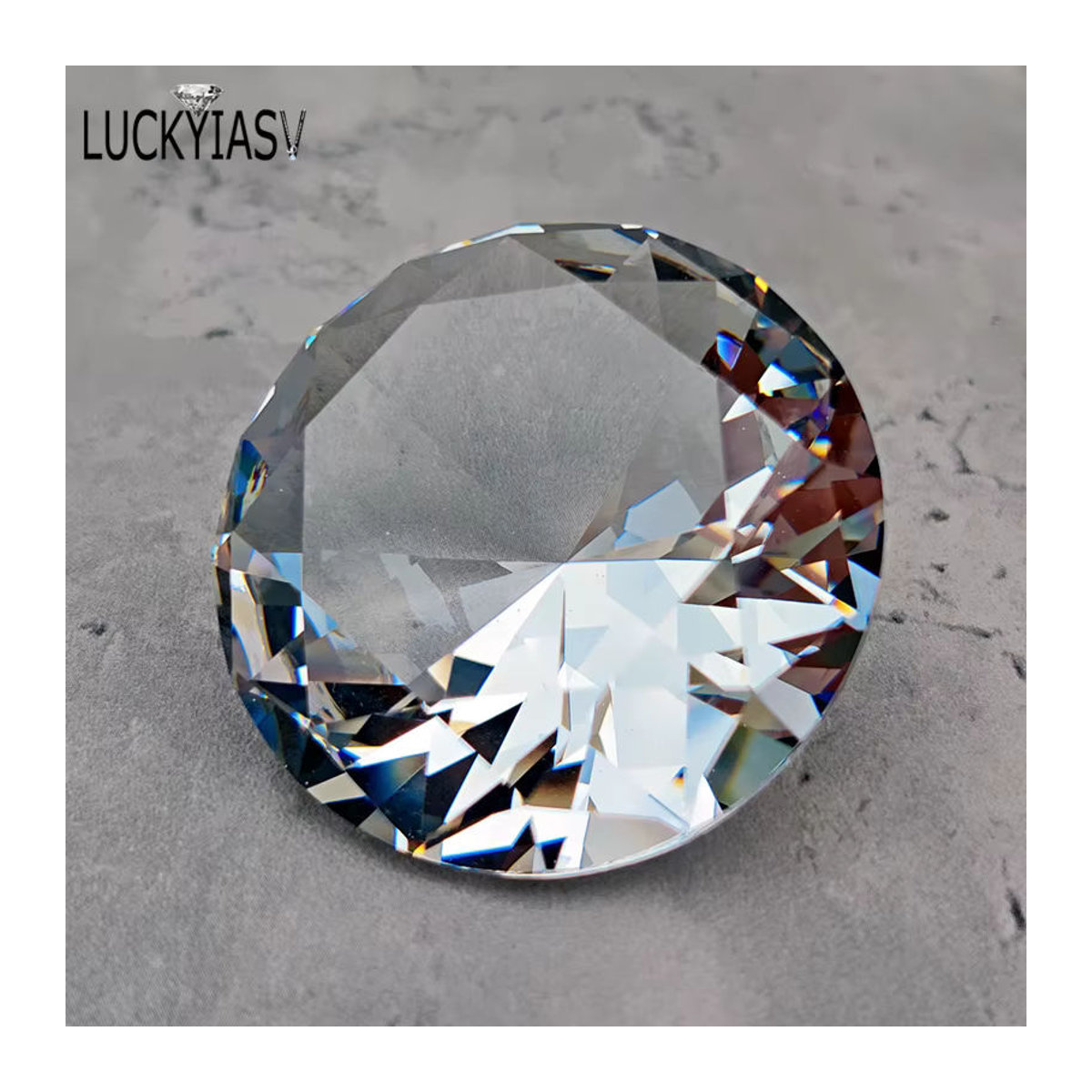 Luckyiasv Kristall Glas Diamant Dekoration Transparent für Romantische Anlässe und Heimdekoration - Bild 4
