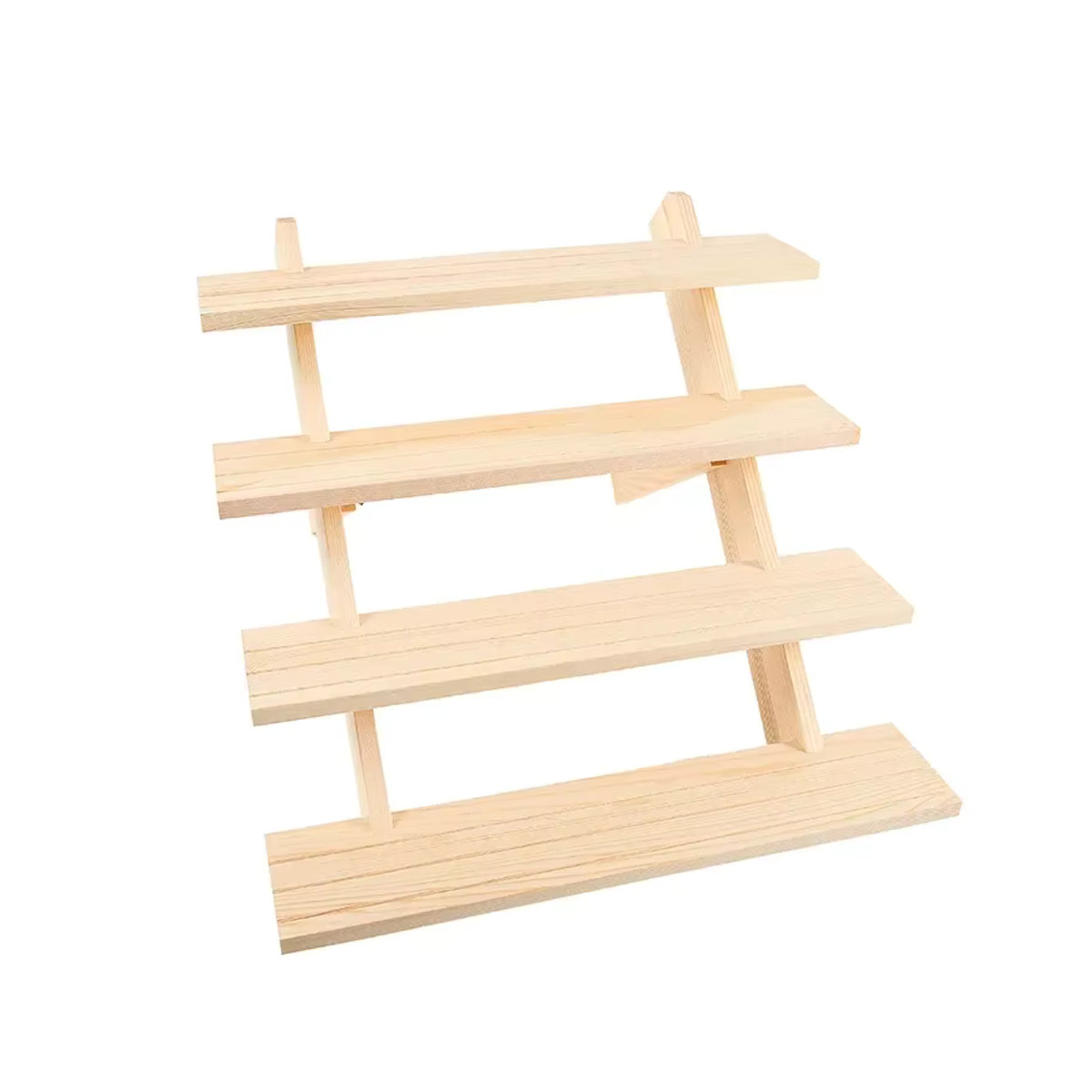 Luckyiasv Schmuckdisplay aus Holz in Beige mit 4 Schichten für Schmuck und Dekoration - Bild 4