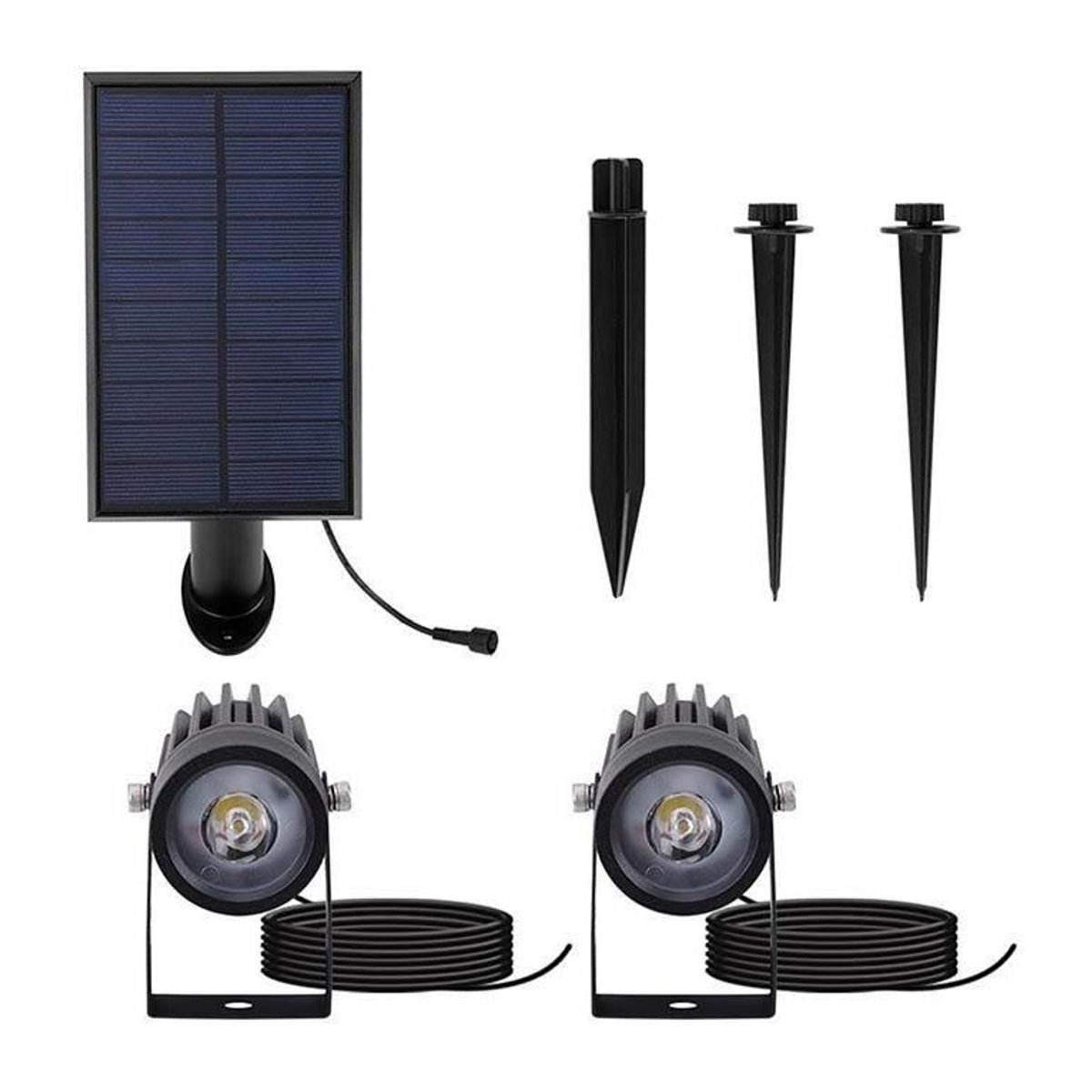 LUMISKY ROUNDY Doppelpack Solar-Erdspießleuchten mit kaltweißer LED, Höhe: 27 cm - Bild 3
