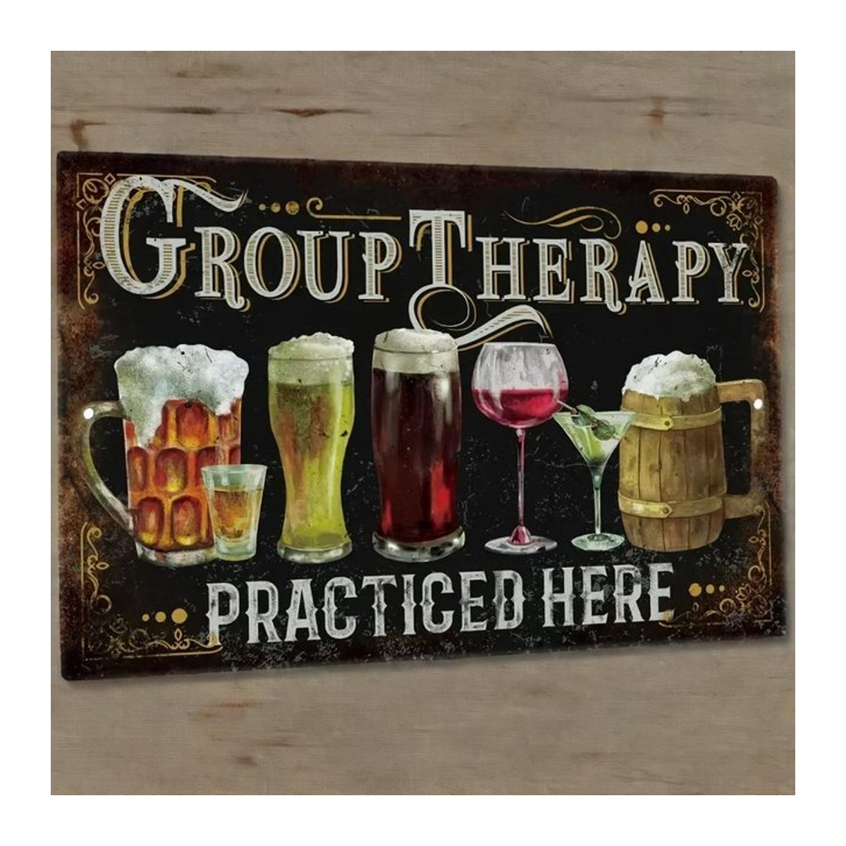 Lustiges Blechschild CIFBUY für Man Cave und Bar als Wanddekoration, Multicolor, Breite: 30,48 cm, Höhe: 20,32 cm - Bild 1
