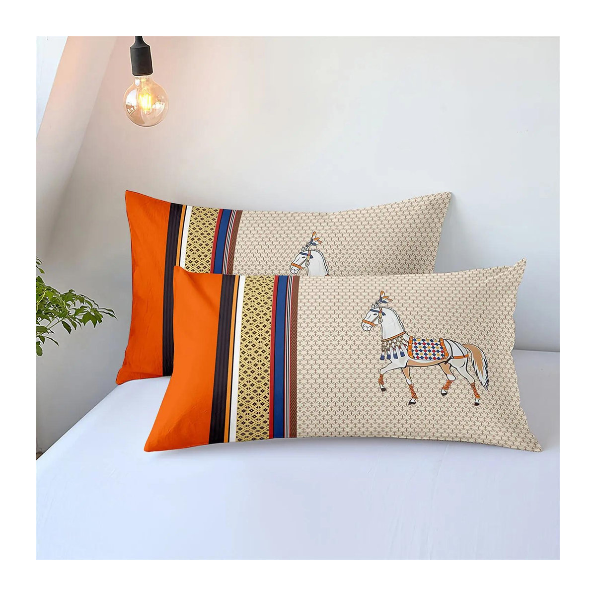 Luxus-Bettwäsche-Set mit 3D-Druck aus weichem Polyester inklusive Kissenbezügen und Reißverschluss, US King, B: 264 cm, H: 229 cm - Bild 3