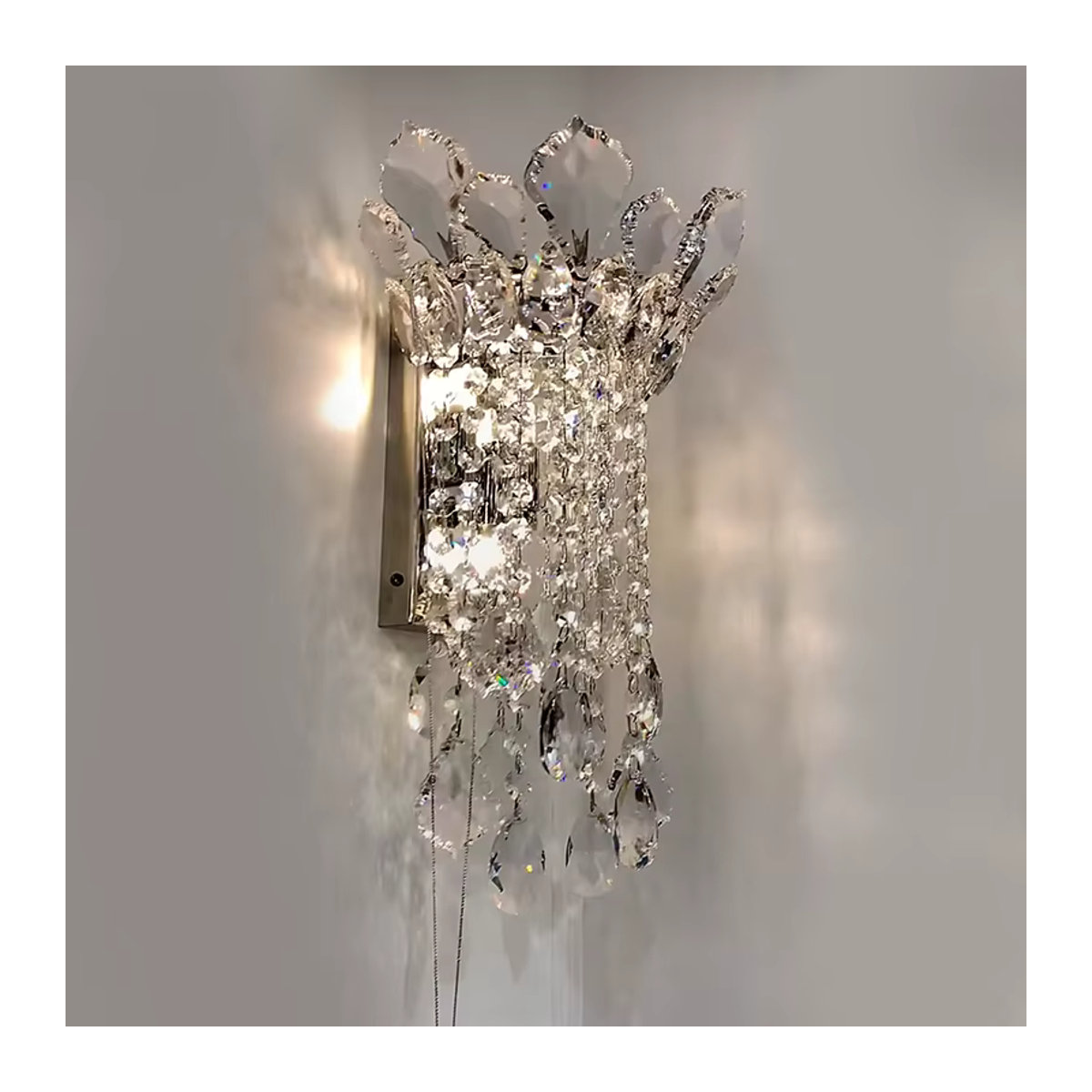 Luxus Kristall Wandlampe für Wohnzimmer, Schlafzimmer und Treppenhäuser zur Wanddekoration - Bild 2