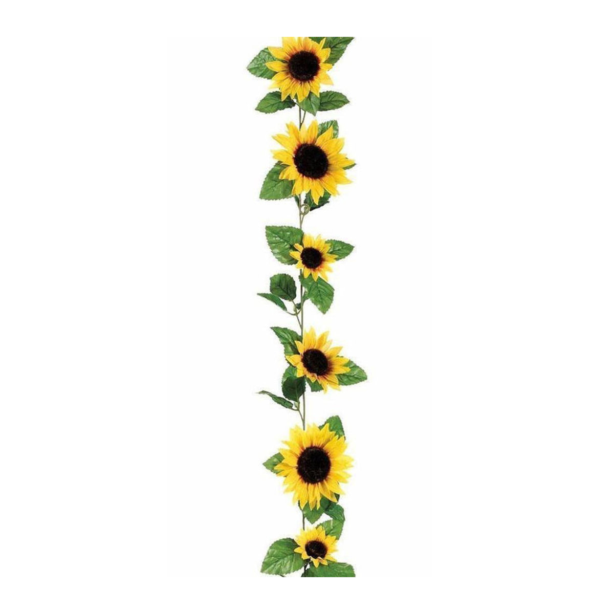 LY Home&Kitchen 050 Künstliche Sonnenblumen-Girlande aus Seide in Gelb und Grün für Hochzeiten und Dekorationen - Bild 5