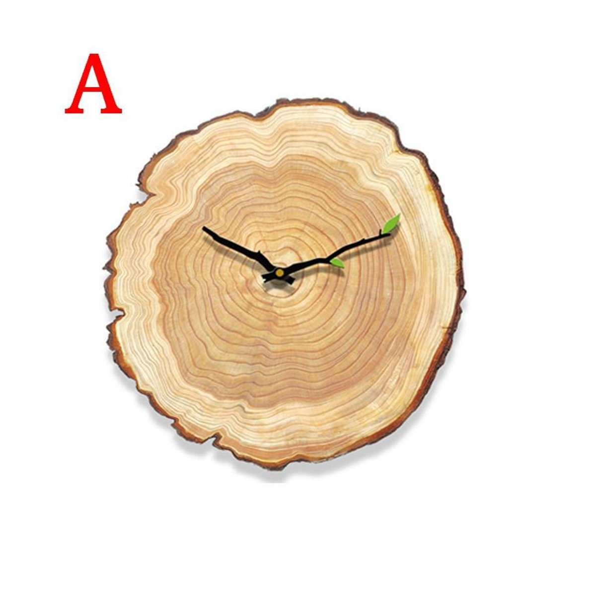 LY Home&Kitchen 050 Vintage Wanduhr aus Holz in Braun, 33 cm Durchmesser, geräuschlos und rund - Bild 3