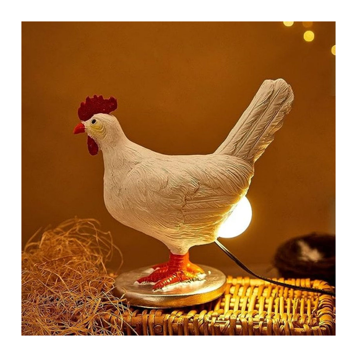Lyfs Dekorative Küken-Nachtlicht Tischlampe in Weiß für Ostern und Heimdekoration - Bild 1