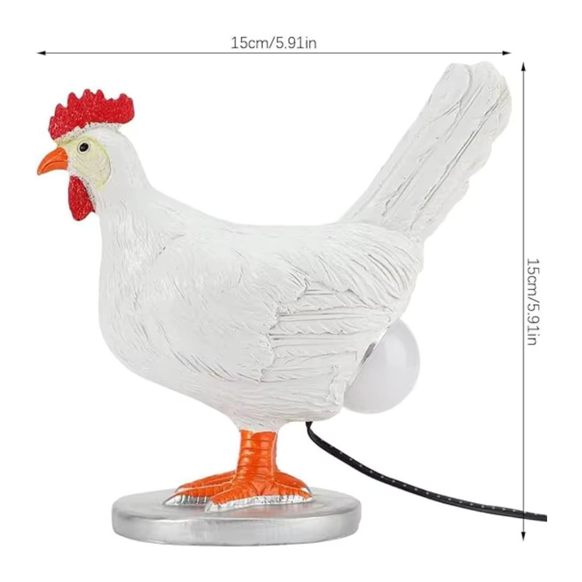 Lyfs Dekorative Küken-Nachtlicht Tischlampe in Weiß für Ostern und Heimdekoration - Bild 3