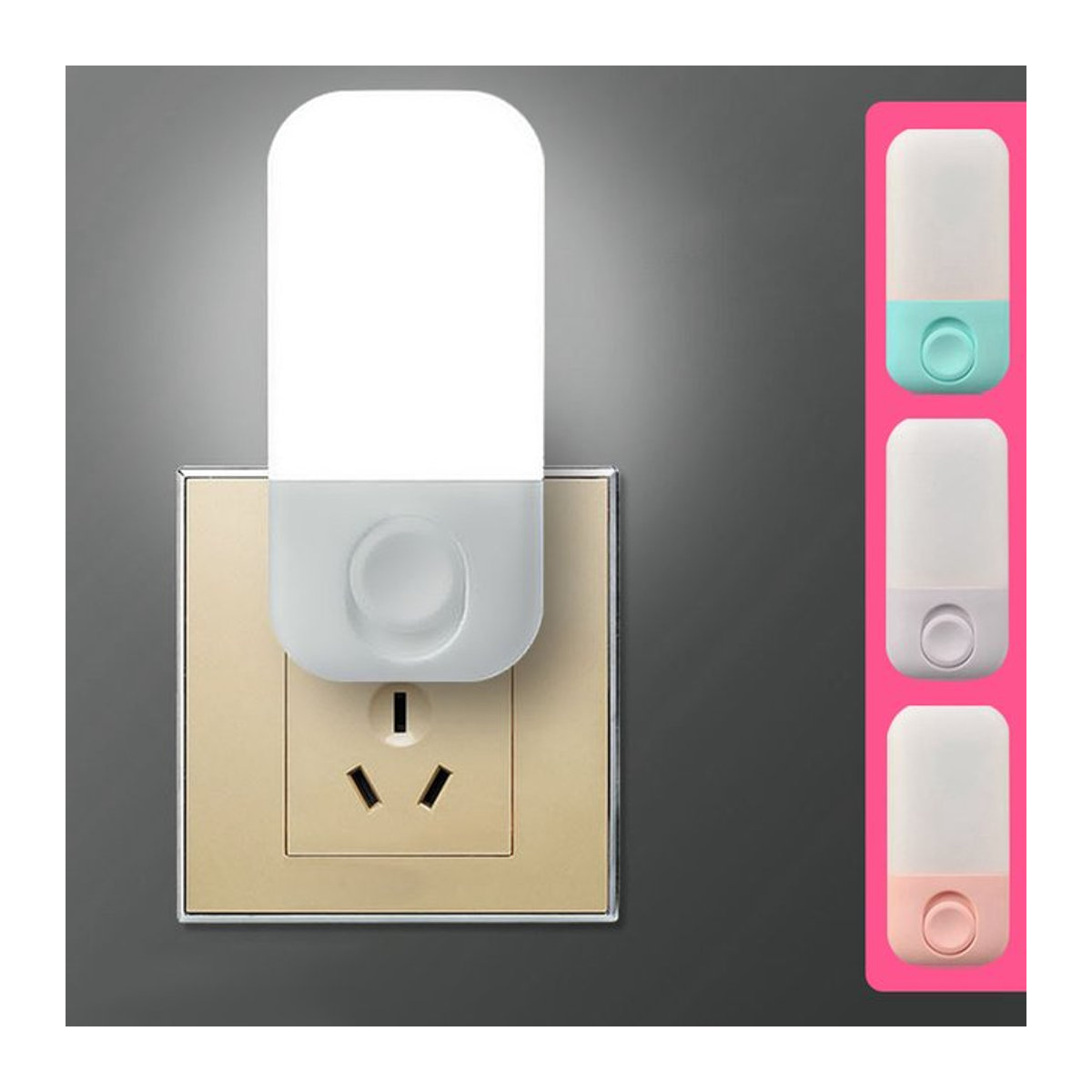 Lyfs Mini LED Nachtlicht in Weiß mit Dimmer für Baby Pflege und Schlafzimmer - Bild 1