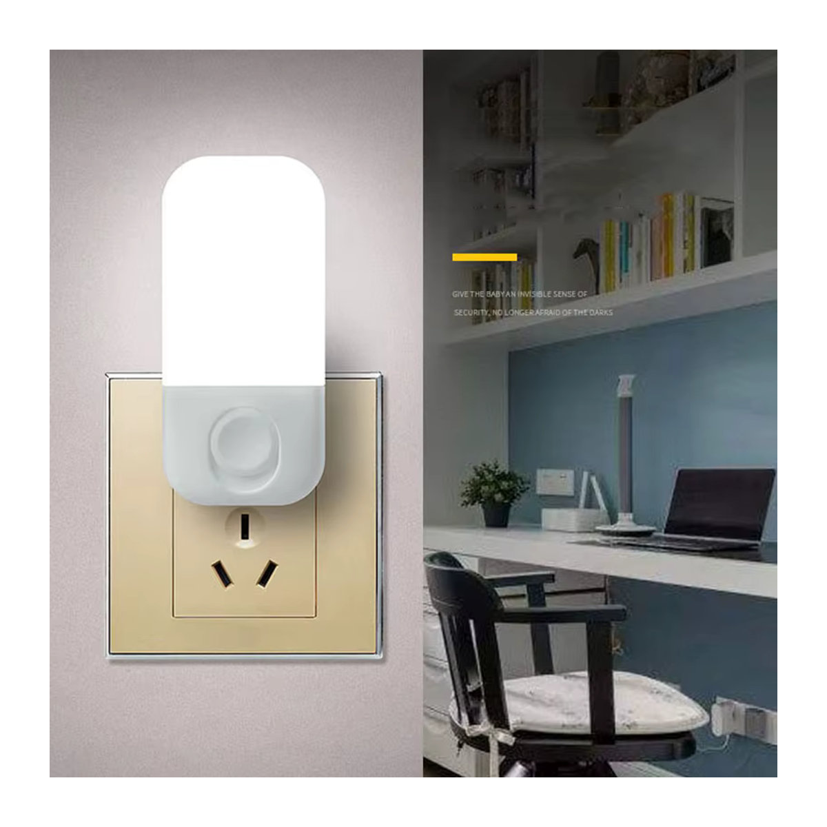 Lyfs Mini LED Nachtlicht in Weiß mit Dimmer für Baby Pflege und Schlafzimmer - Bild 2