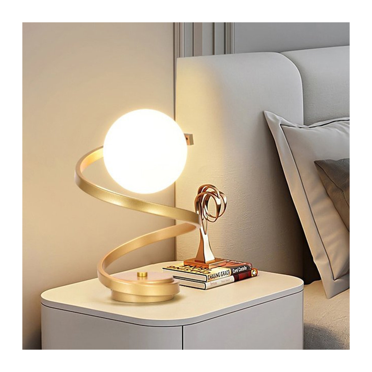 Lyfs Retro LED Tischlampe aus Glas in Schwarz für Wohnzimmer und Schlafzimmer - Bild 1