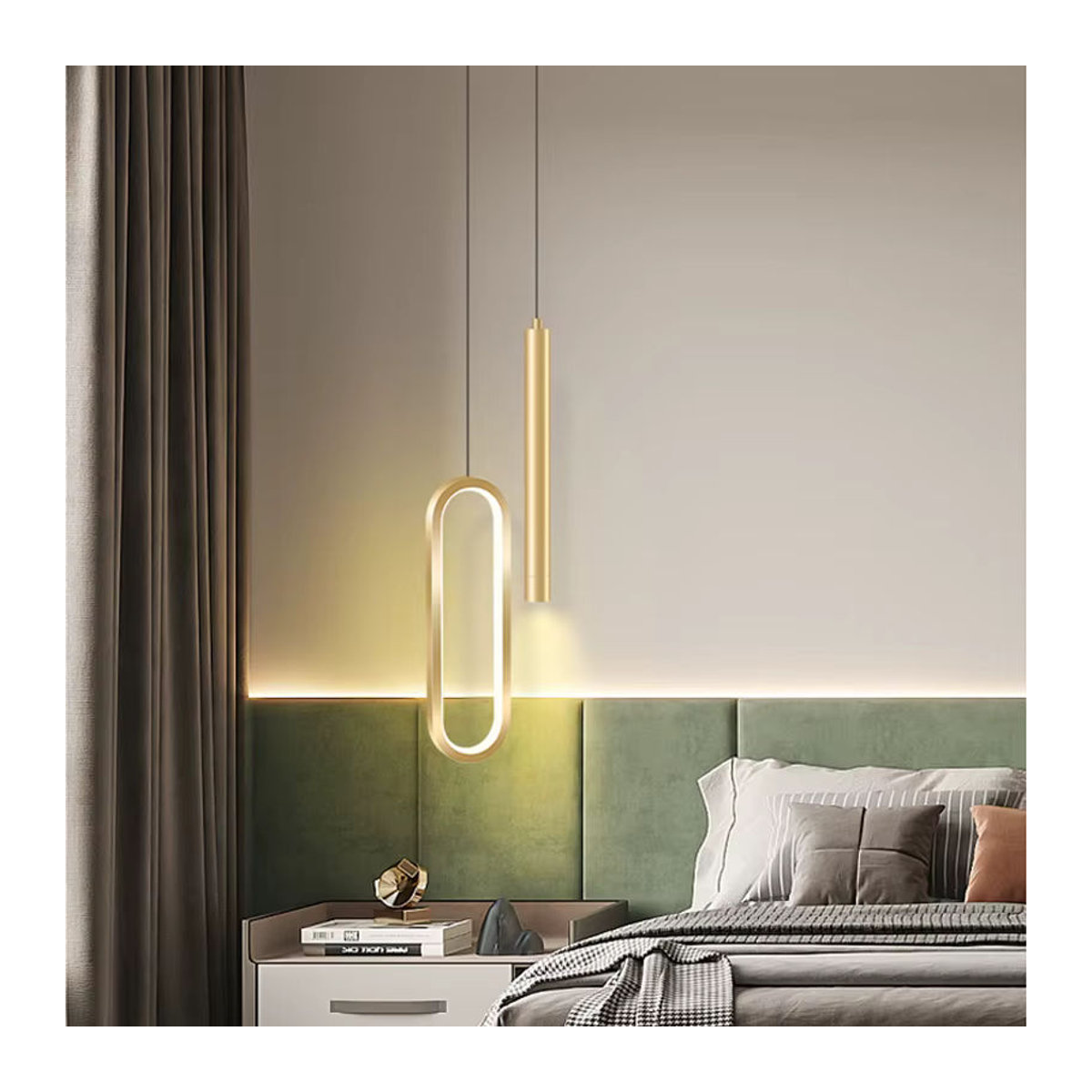 Lyfs Skandinavische LED Pendelleuchte aus Aluminium in Schwarz für Wohnzimmer und Küche - Bild 3