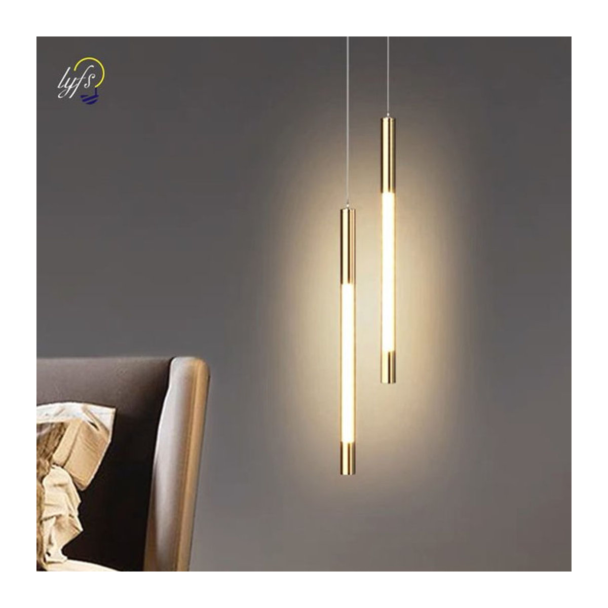 Lyfs Skandinavische LED Pendelleuchte aus Metall für Wohnzimmer, Schlafzimmer und Essbereich - Bild 1