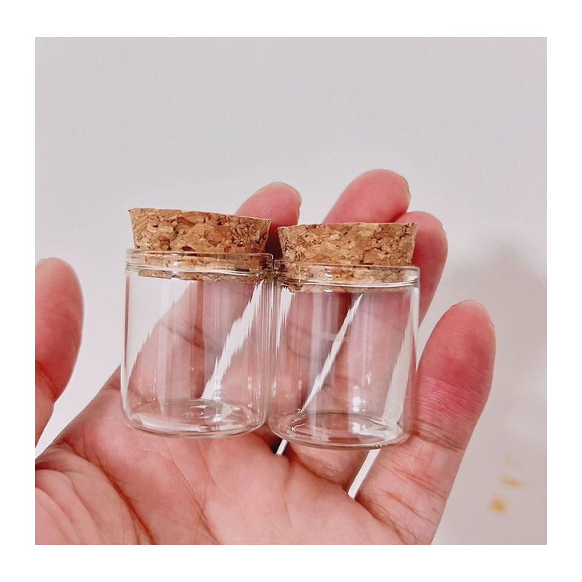 LYGIL 24er Set Mini Glasflaschen mit Korken, transparent, 12 ml, B/H/T: 2,4 x 3,5 x 3,0 cm - Bild 1