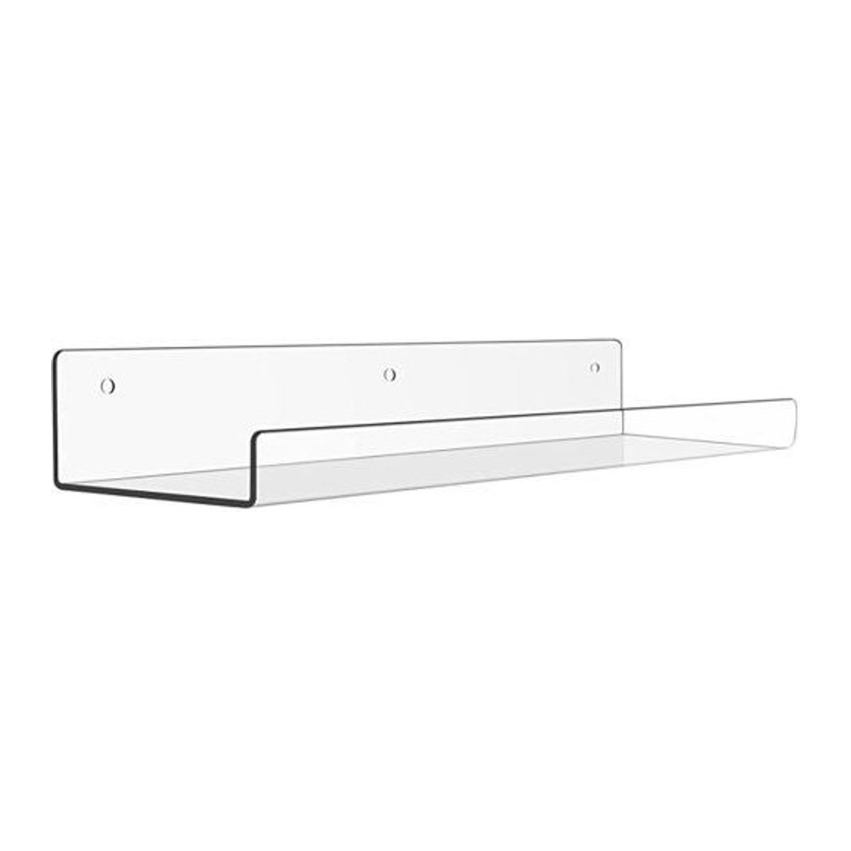 Lyraea Schwebendes Wandregal aus Acryl in Transparent, minimalistisches Organizer-Regal für Wohnzimmer, Büro oder Badezimmer - Bild 1