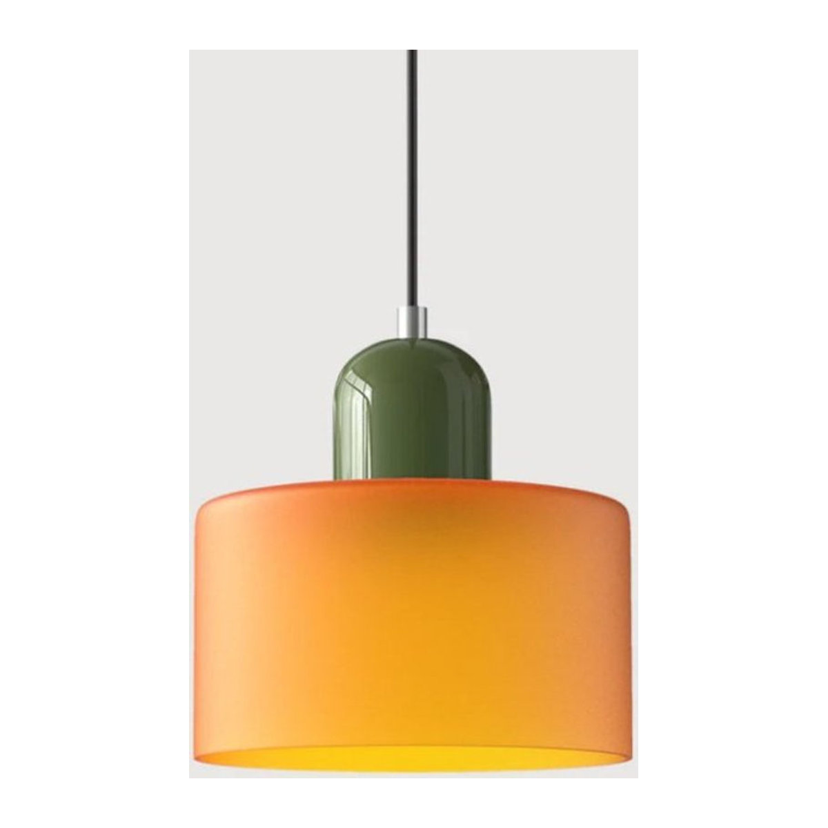 LZPZ RUI Retro Glas LED Pendelleuchte in Orange - Bild 1