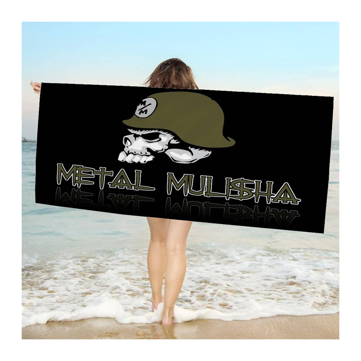 M-Metal M-Mulisha Mikrofaser Strandtuch bedruckt, saugfähig und weich, Breite: 40 cm, Höhe: 60 cm - Bild 4