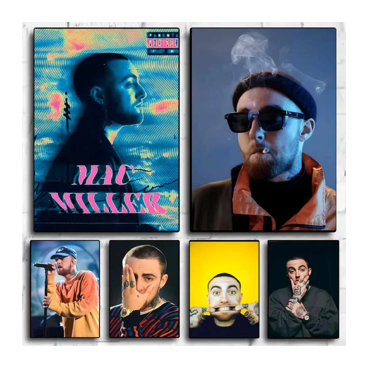 M-millerS Mac Rapper Poster Wandkunst in Mehrfarbig und Weiß, Rechteckiges Abstract Design auf Papier für dein Zuhause - Bild 2