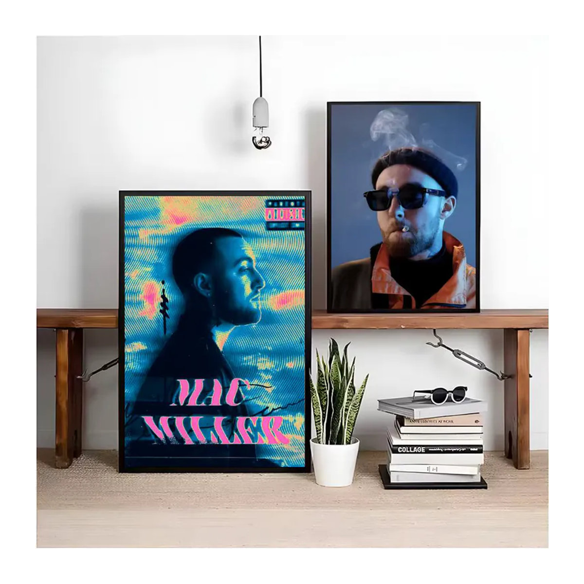 M-millerS Mac Rapper Poster Wandkunst in Mehrfarbig und Weiß, Rechteckiges Abstract Design auf Papier für dein Zuhause - Bild 4