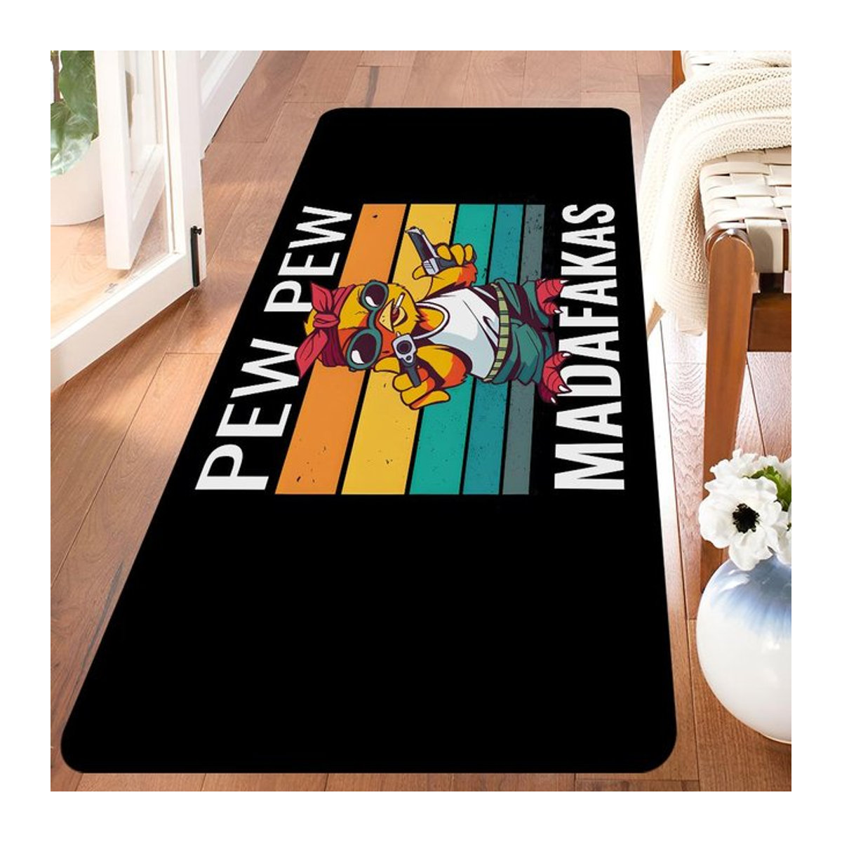 MADAFAKAS Fußmatte mit Teppichmuster, multicolor, geflochten, B/T: 80 x 50 cm - Bild 1
