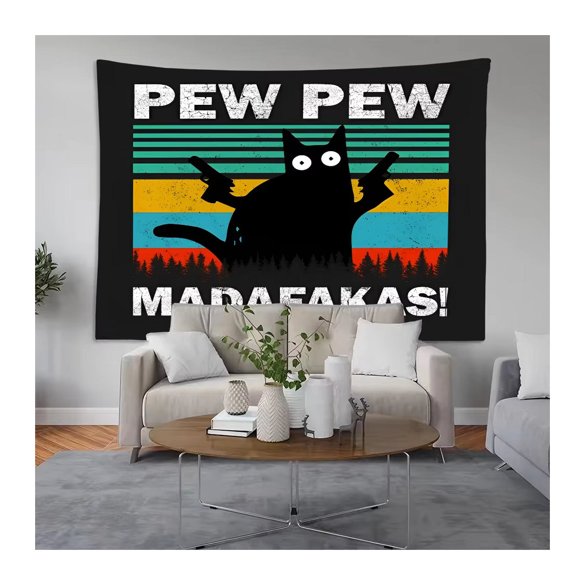 MADAFAKAS Geburtstag Party Banner Hintergrund in Schwarz mit Vintage-Streifen-Design, Rechteckig, B: 120 cm, H: 70 cm - Bild 5
