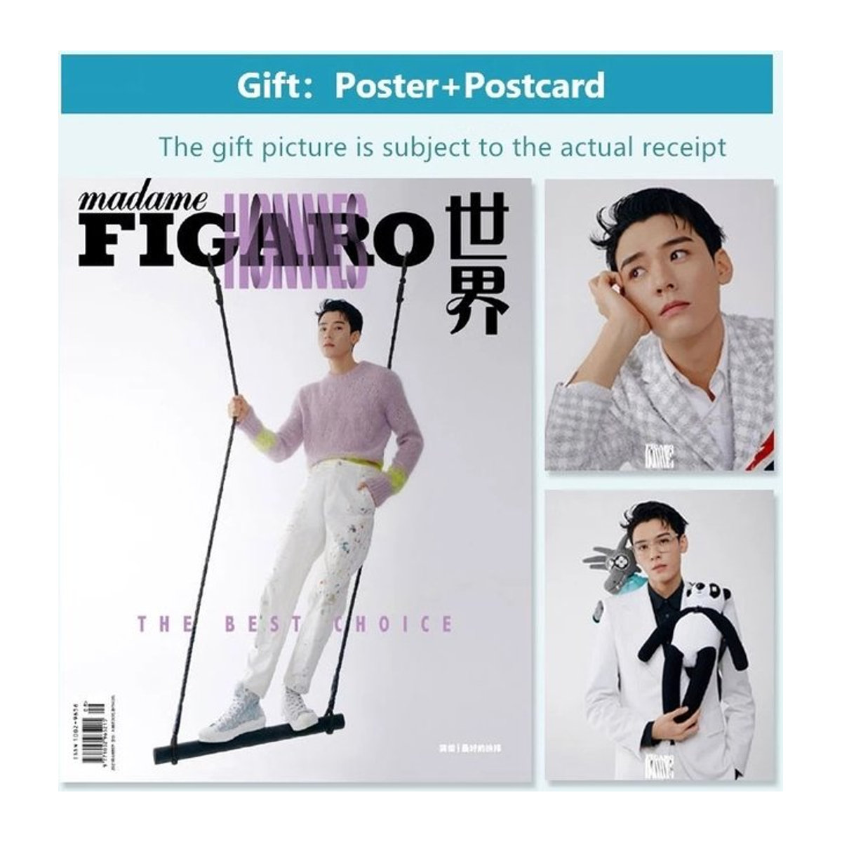 Madame Figaro Fotobuch Gong Jun Cover Fashion Magazine Word of Honor Interviewfigur in Weiß - Bild 1