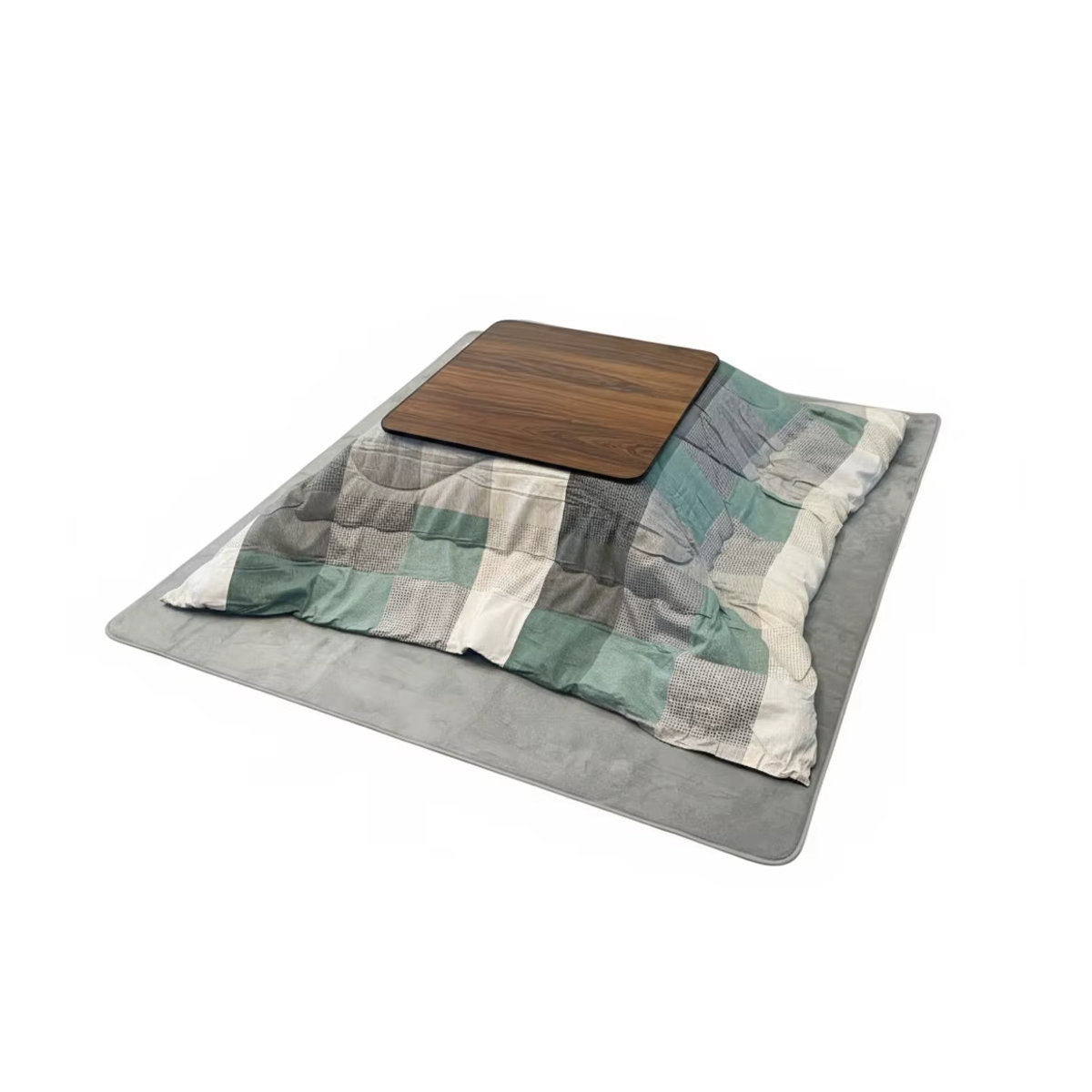 MadameJsHome 4-teiliges Kotatsu-Set in Weiß und Bunt im japanischen Stil mit Tischheizung, Futon-Teppich und Tatami-Fußwärmer - Bild 6